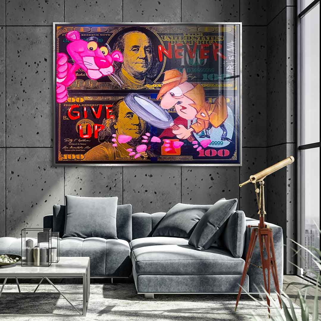 Never give up - Acrylglas