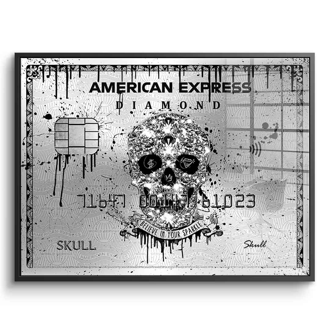 Royal American Express - Diamond Skull - Acrylic glass