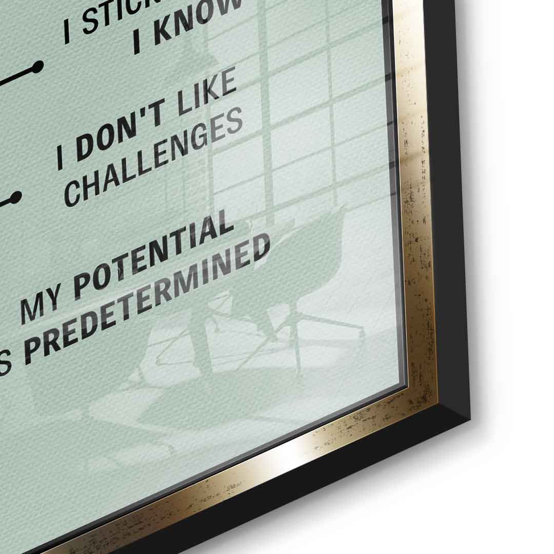 Growth mindset versus fixed mindset - Acrylglas