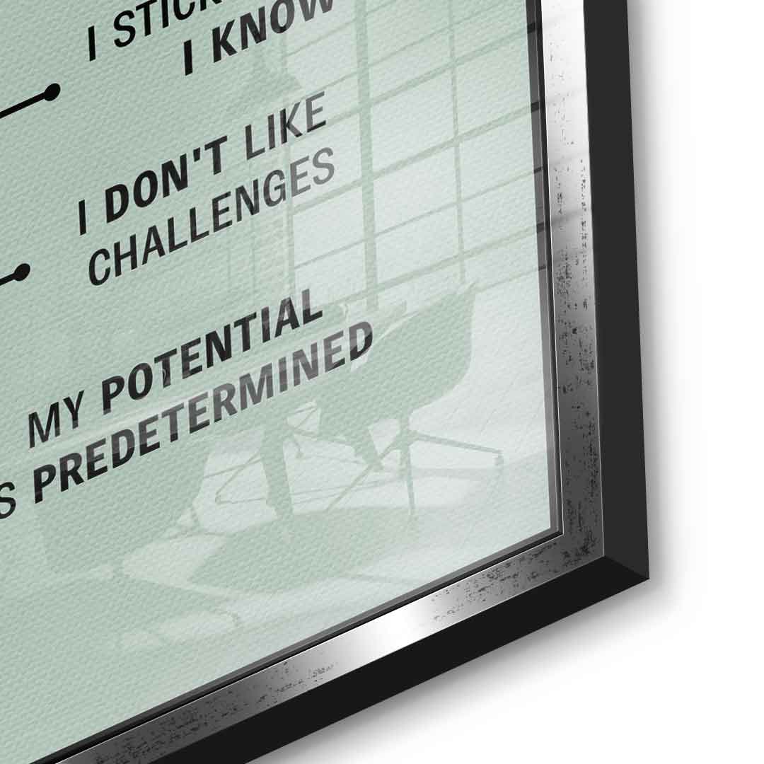 Growth mindset versus fixed mindset - Acrylglas