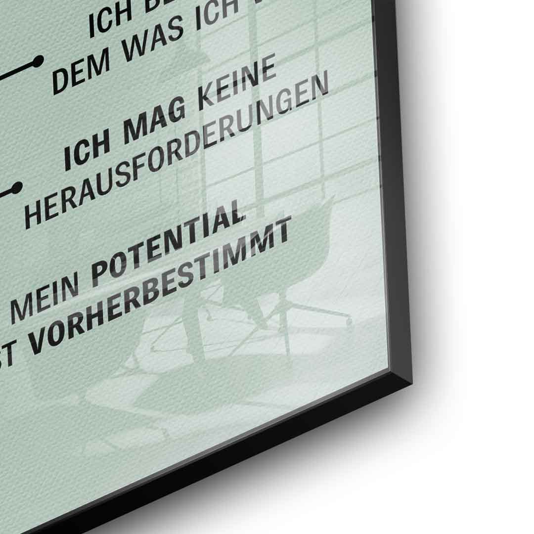 Growth mindset versus fixed mindset - Acrylglas