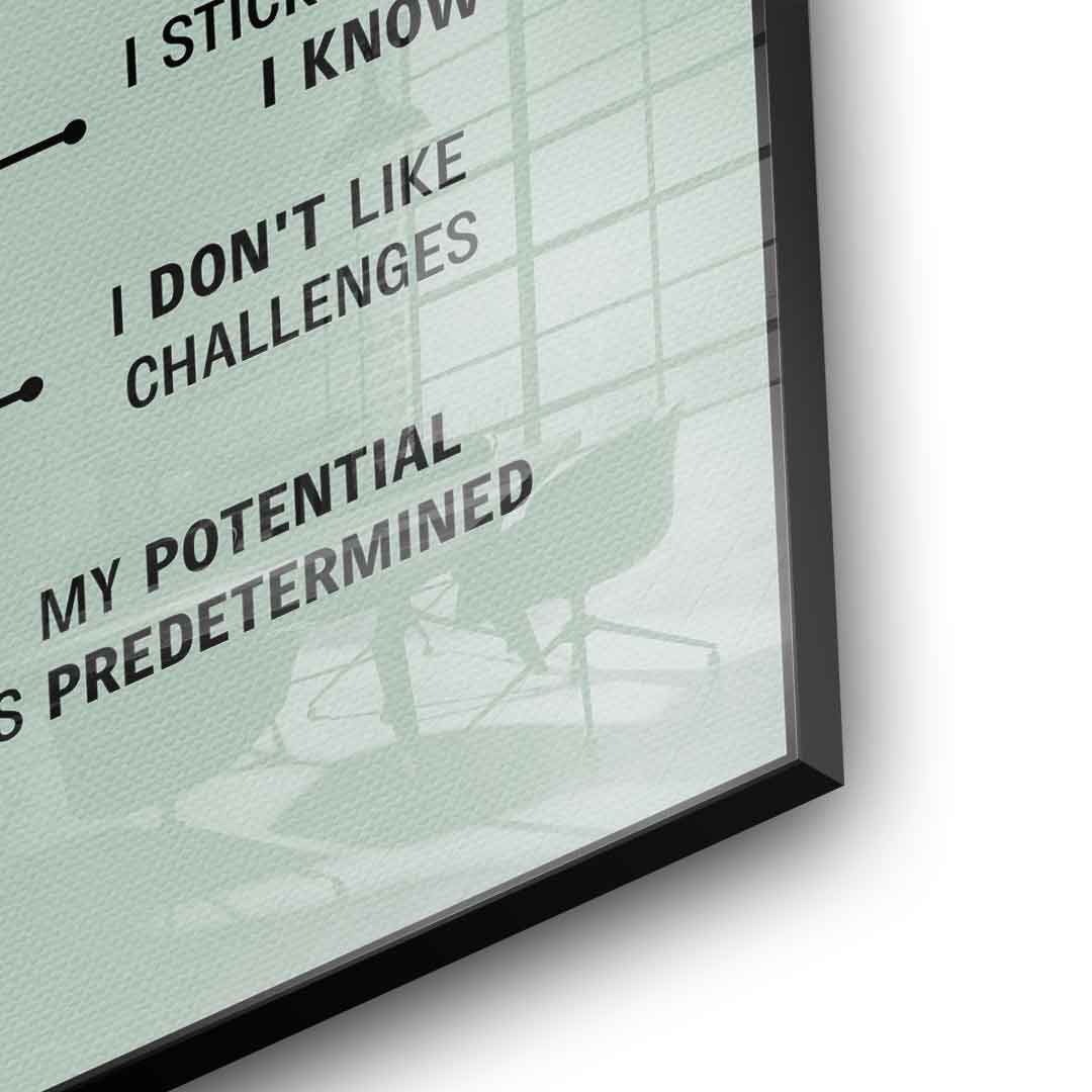 Growth mindset versus fixed mindset - Acrylglas