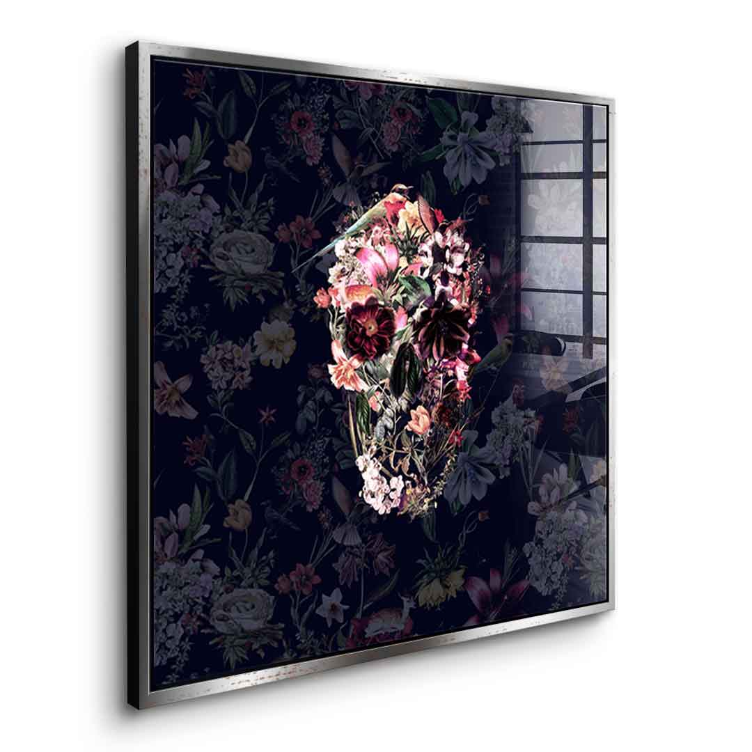 Flowers Skull - Acrylic glass