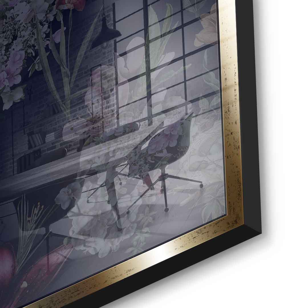 Flowers Skull - Acrylic glass