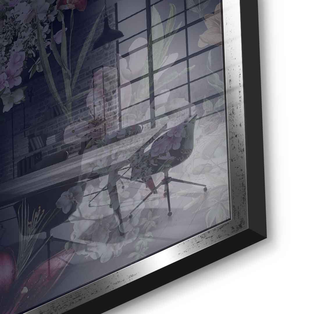 Flowers Skull - Acrylic glass