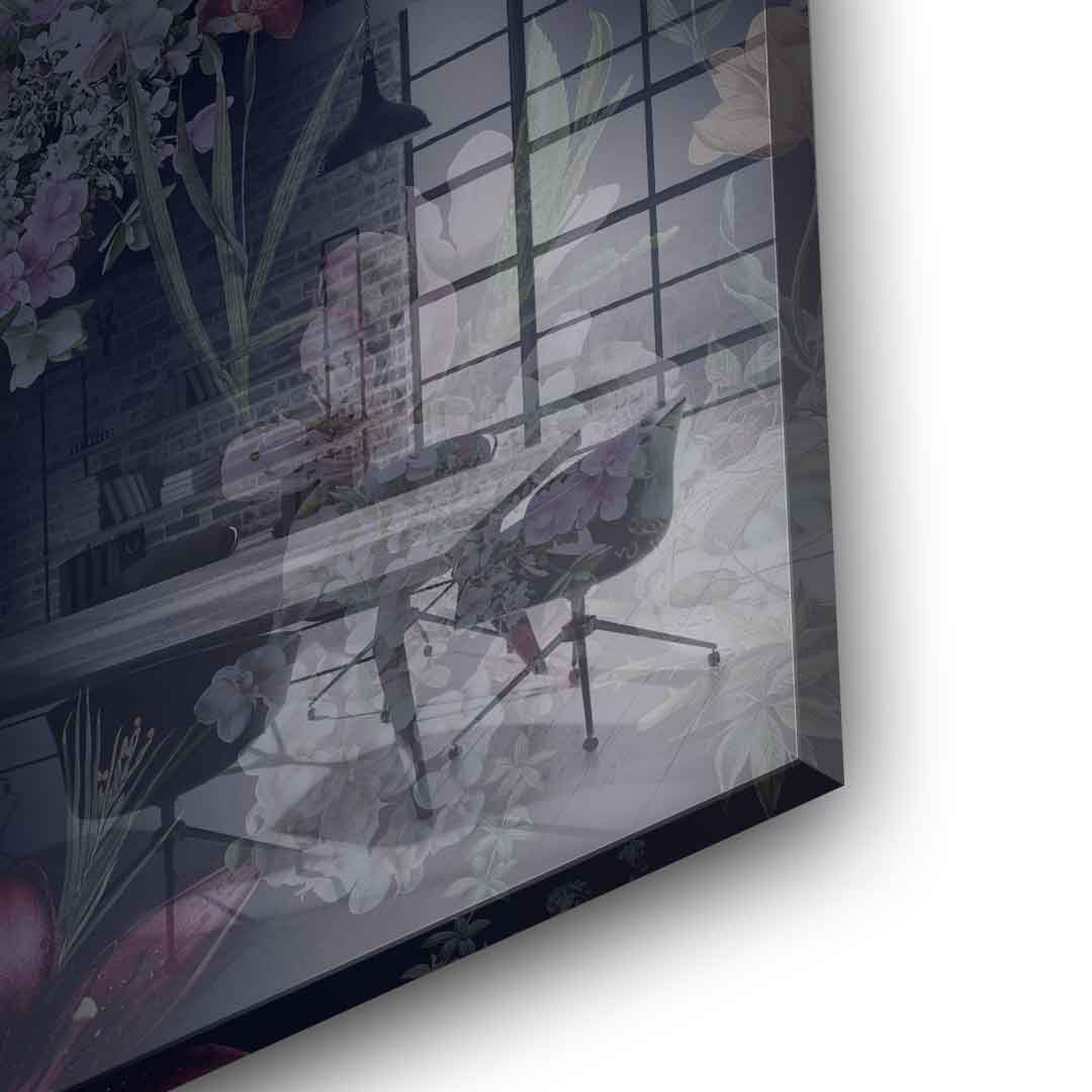 Flowers Skull - Acrylic glass