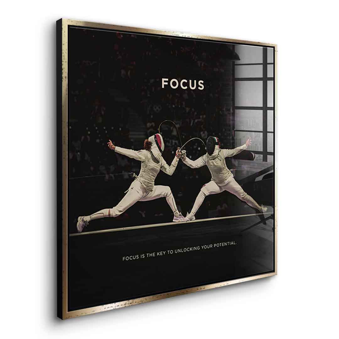 Focus #Fencing - Square Edition - Acrylic Glass