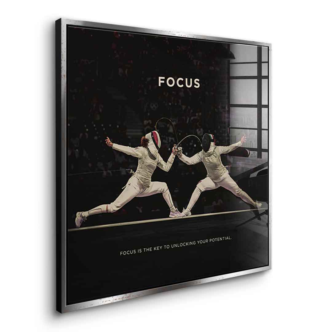Focus #Fencing - Square Edition - Acrylic Glass