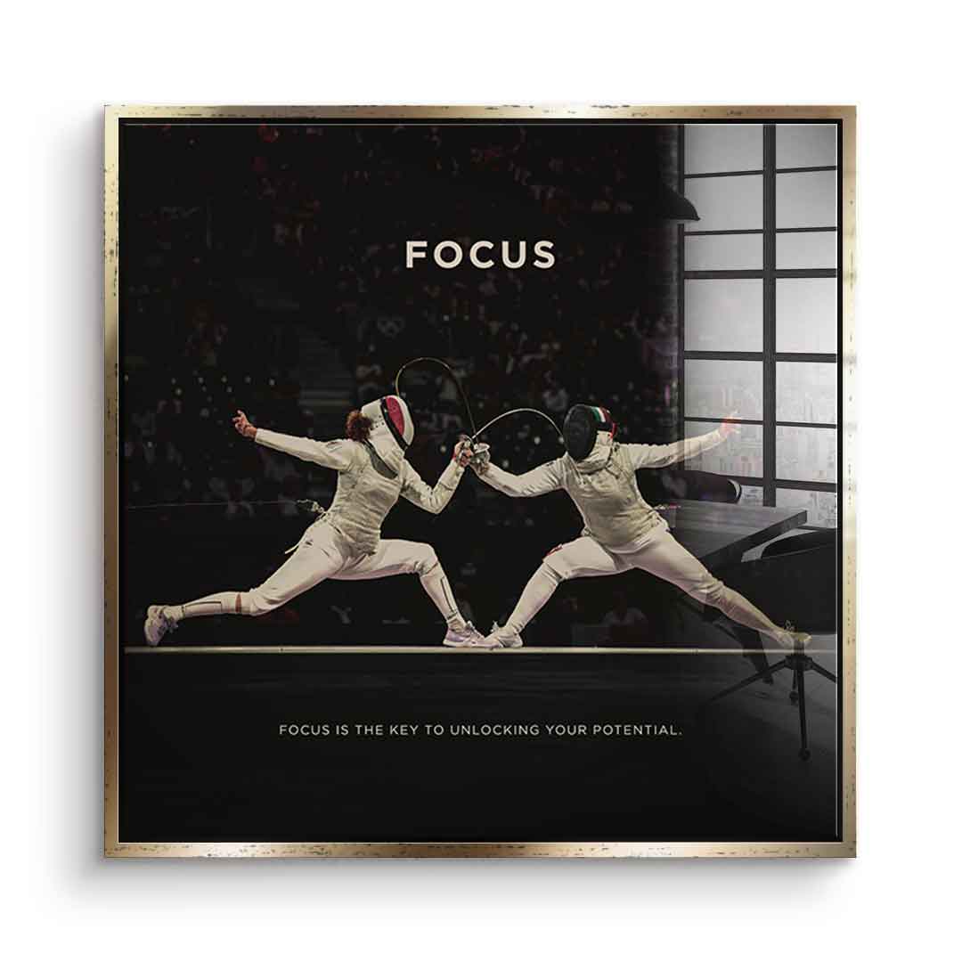 FOCUS #fechten - square edition - acrylic glass