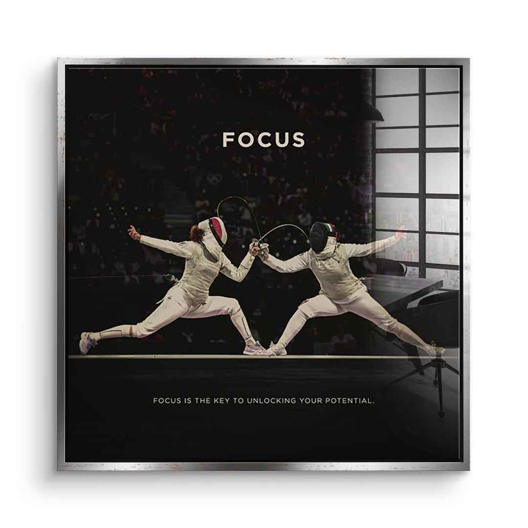 Focus #Fencing - Square Edition - Acrylic Glass
