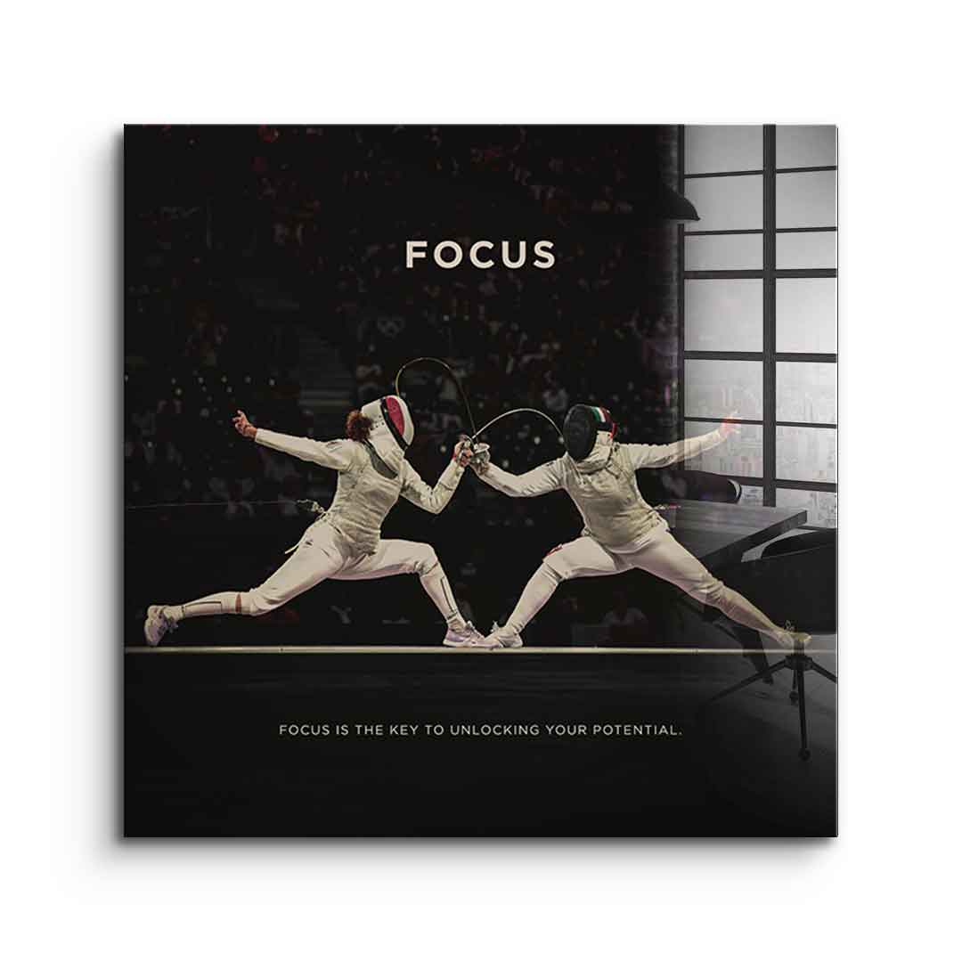 Focus #Fencing - Square Edition - Acrylic Glass