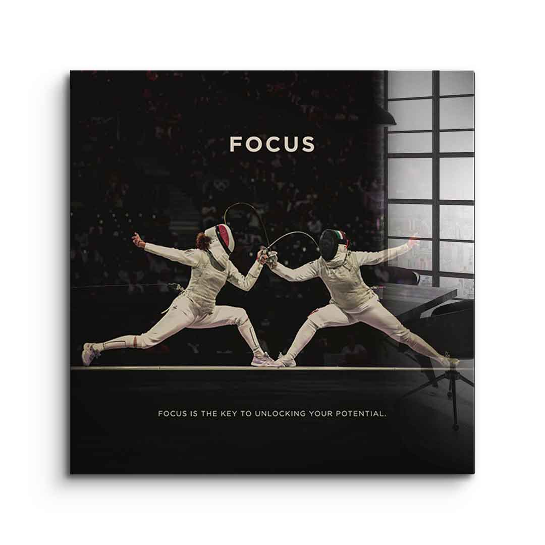 FOCUS #fechten - square edition - acrylic glass