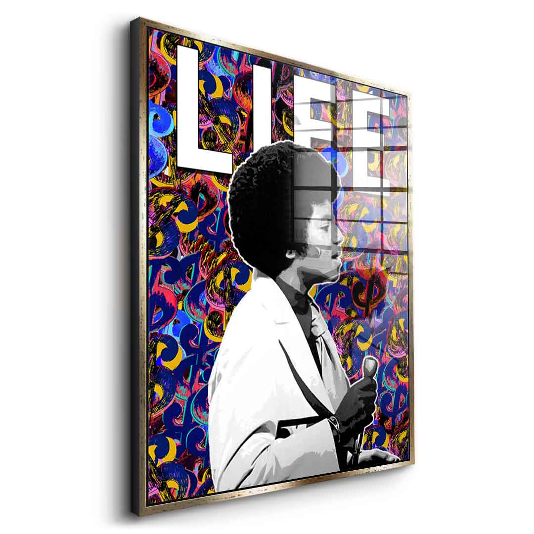 Fund with dollars - Acrylic glass