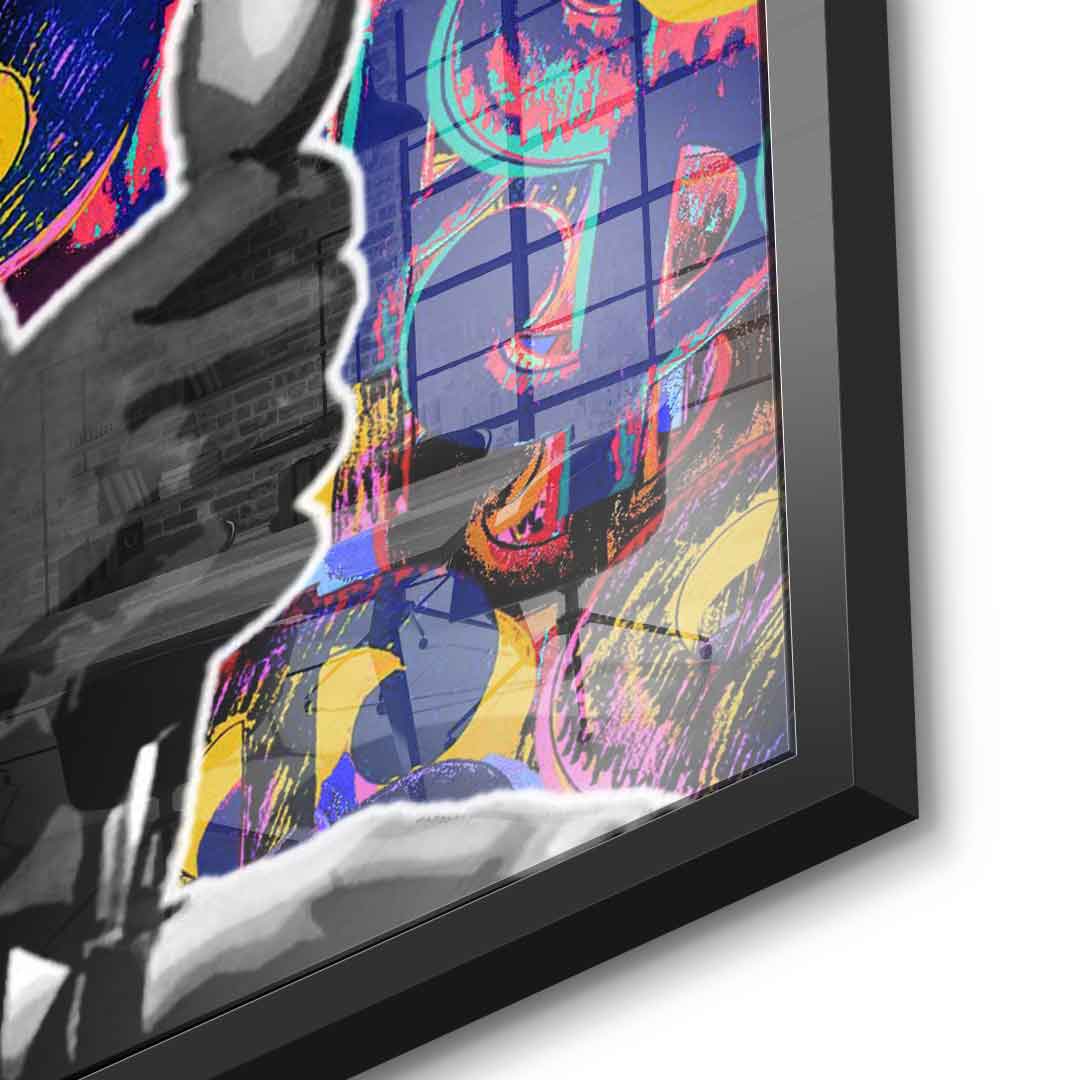 Fund with dollars - Acrylic glass