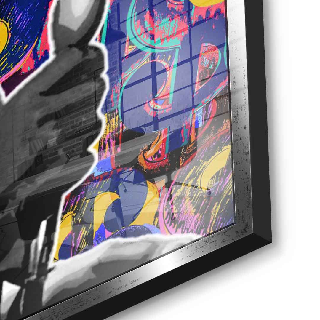 Fund with dollars - Acrylic glass