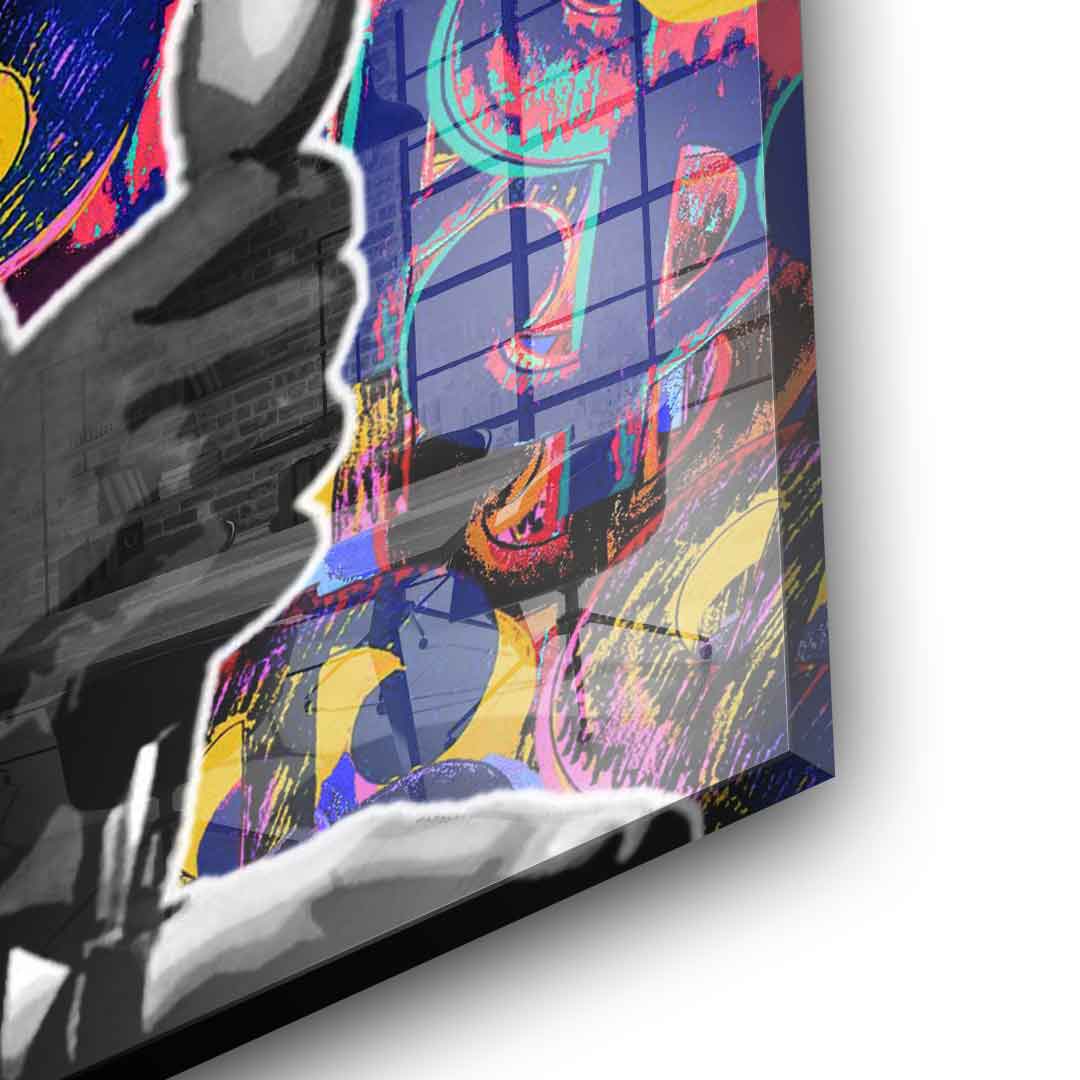 Fund with dollars - Acrylic glass