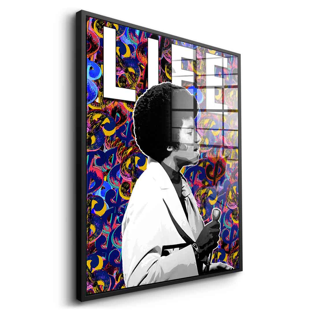 Fund with dollars - Acrylic glass