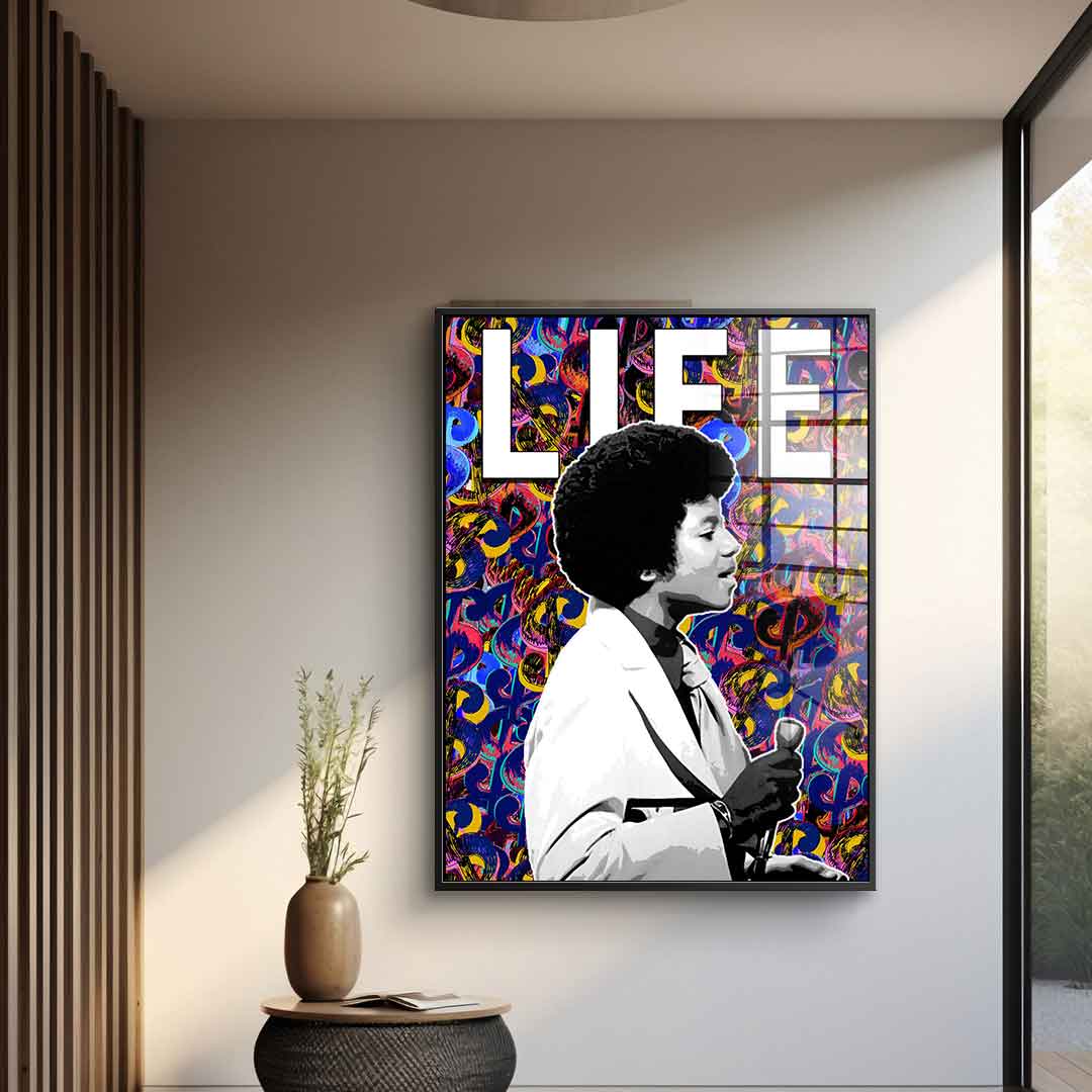 Fund with dollars - Acrylic glass