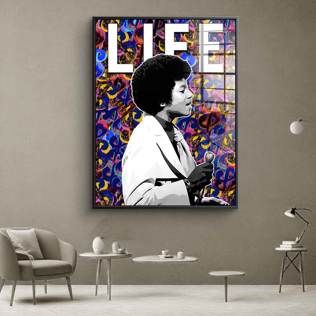 Fund with dollars - Acrylic glass