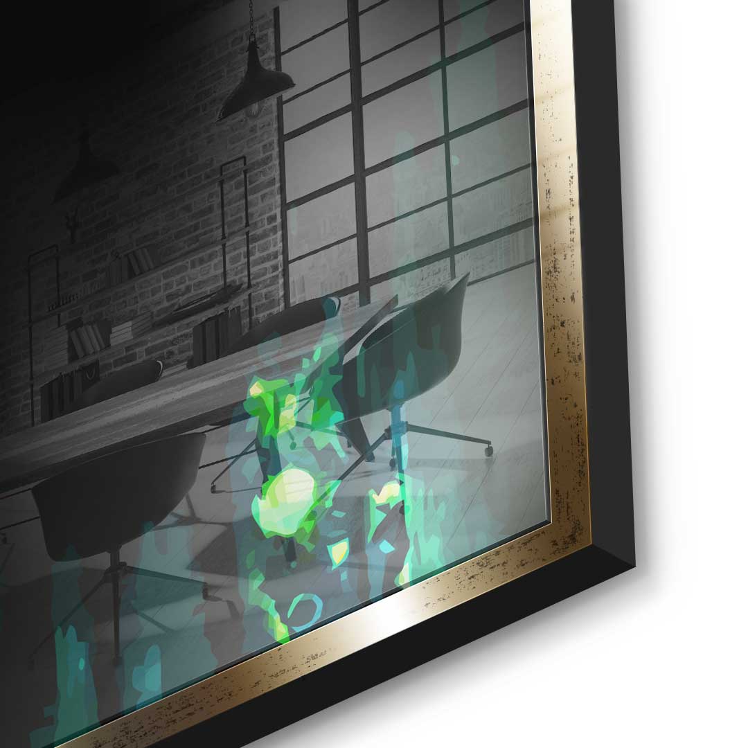 Glowing Bitcoin - Acrylic Glass