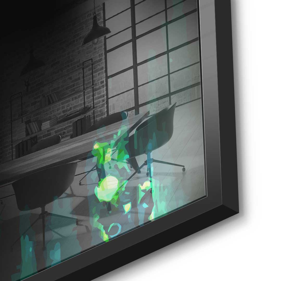 Glowing Bitcoin - Acrylic Glass