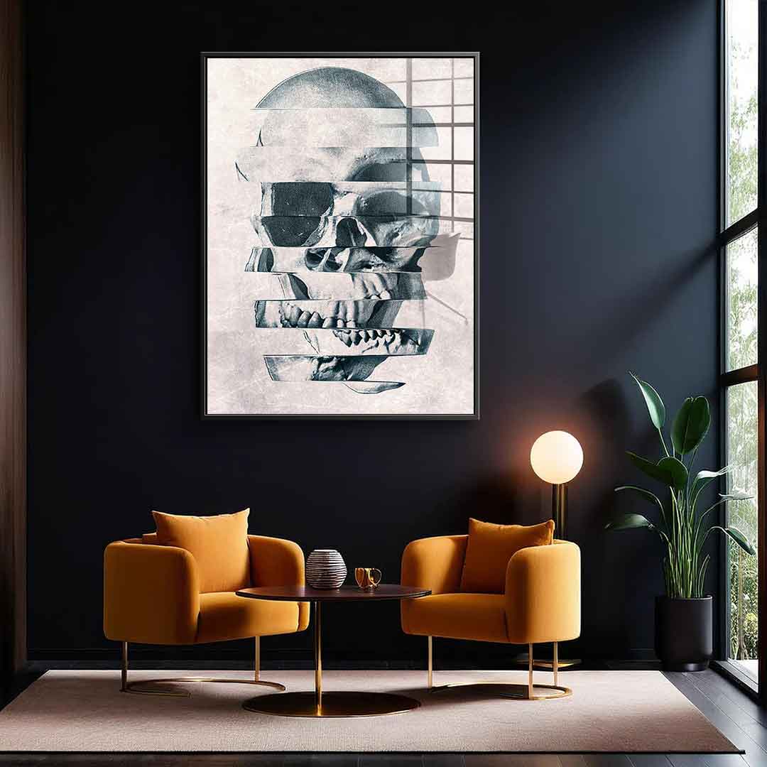 Glitch Skull - Acrylglas