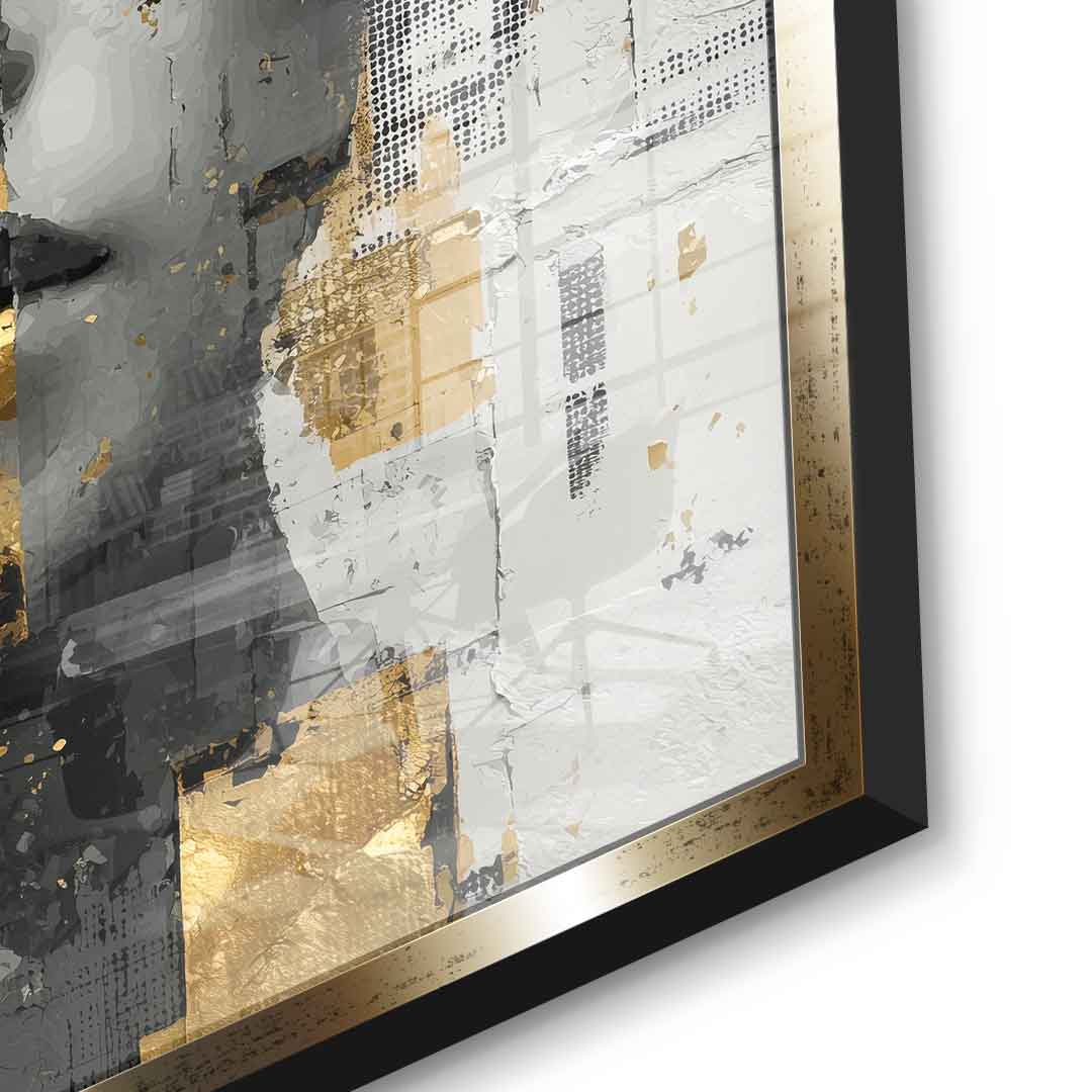 Gold White Half Face - Acrylic Glass