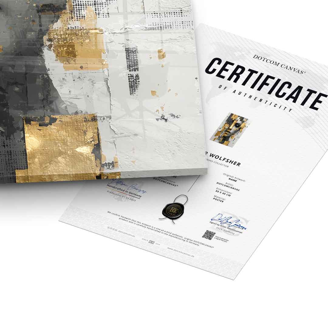 Gold White Half Face - Acrylic Glass