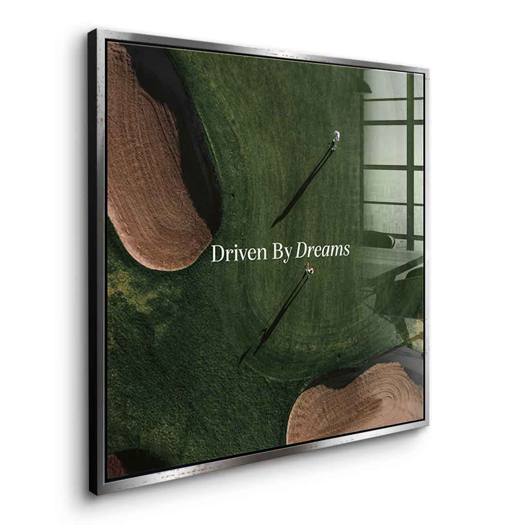 Driven by dreams #Golf V1 - Quadrat Edition - Acrylglasbild