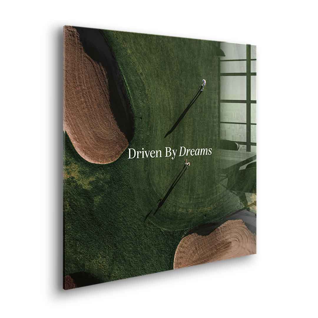 Driven by dreams #Golf V1 - Quadrat Edition - Acrylglasbild