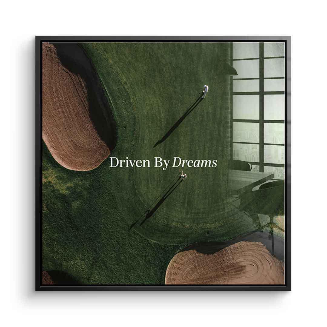 Driven by dreams #Golf V1 - Quadrat Edition - Acrylglasbild