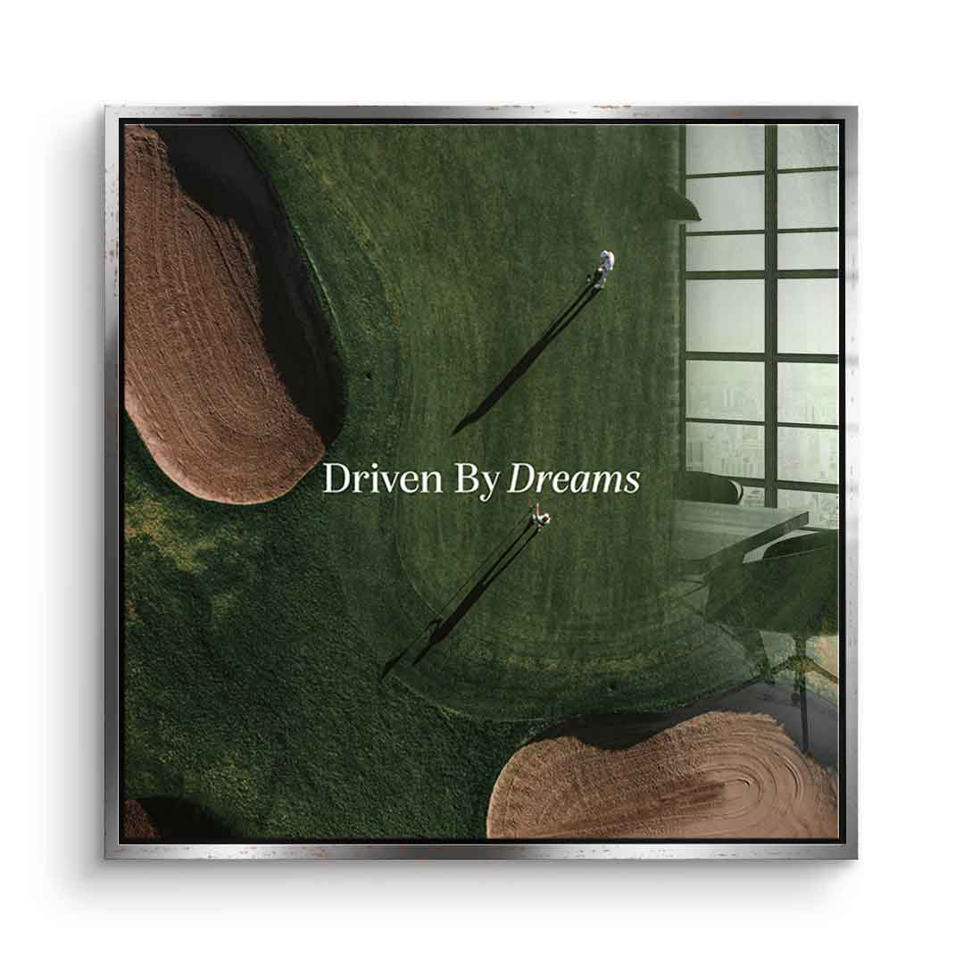 Driven by dreams #Golf V1 - Quadrat Edition - Acrylglasbild