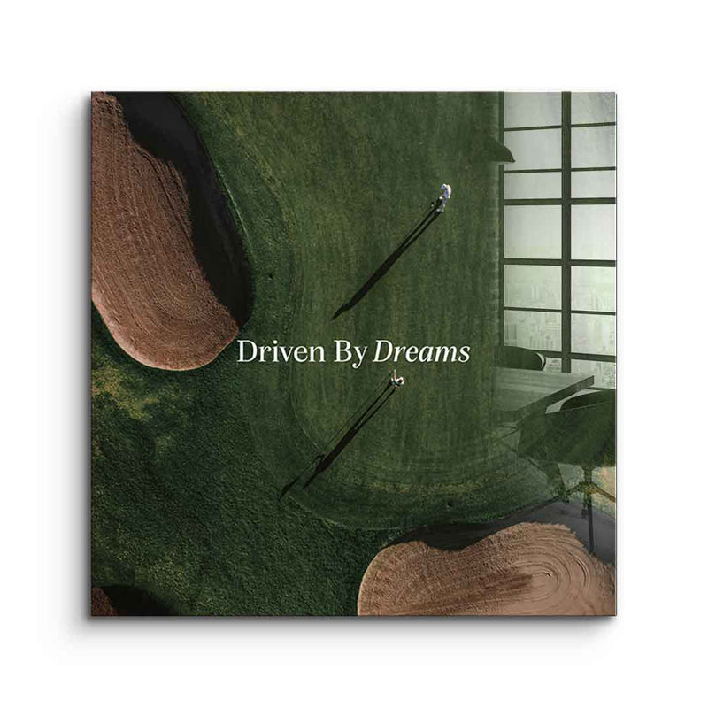 Driven by dreams #Golf V1 - Quadrat Edition - Acrylglasbild