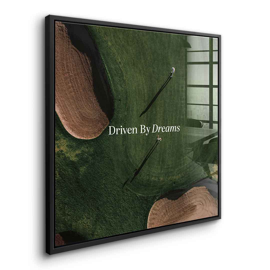 Driven by dreams #Golf V1 - Quadrat Edition - Acrylglasbild