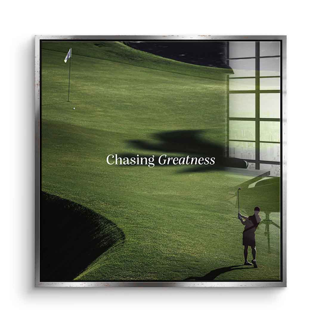 Chasing Greatness #Golf V2 - Square Edition - Acrylic Glass Art