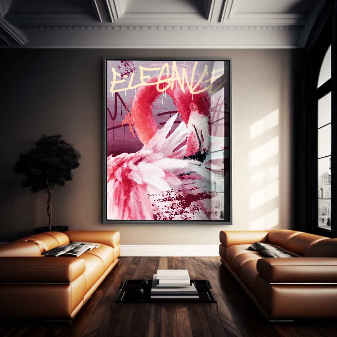 Flamingo Elegance - Acrylic glass