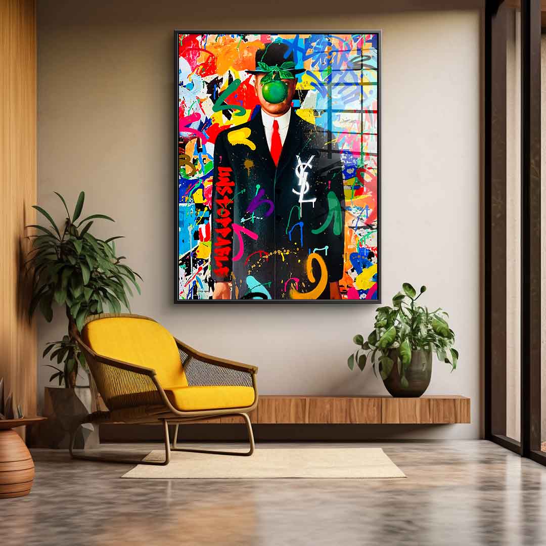 Magritte Graffiti - Acrylic Glass