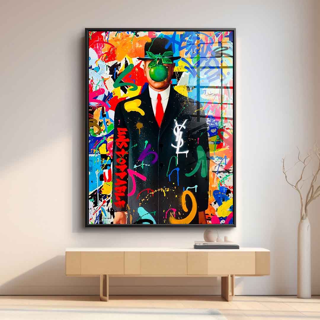 Graffiti Magritte - acrylic glass