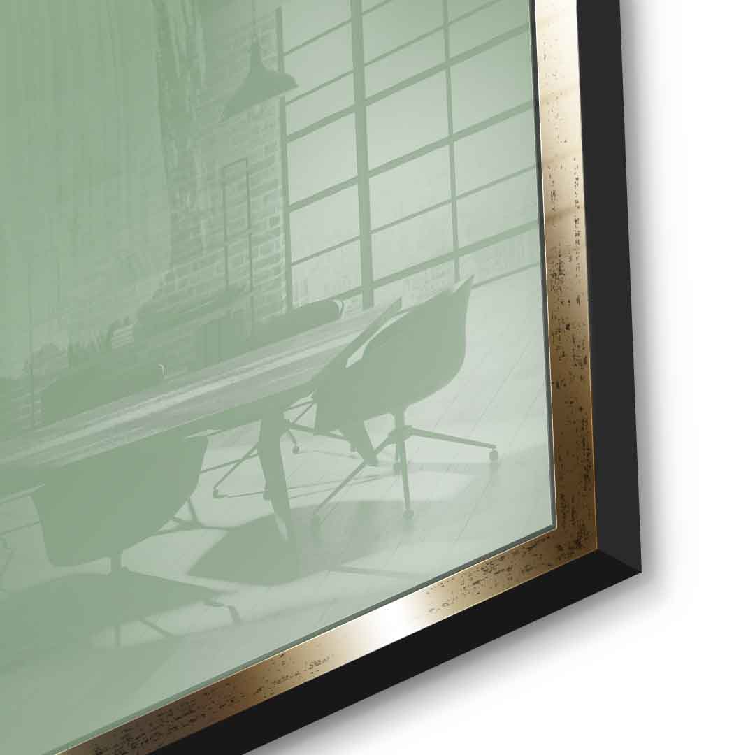 Green Flower Head - Acrylic glass