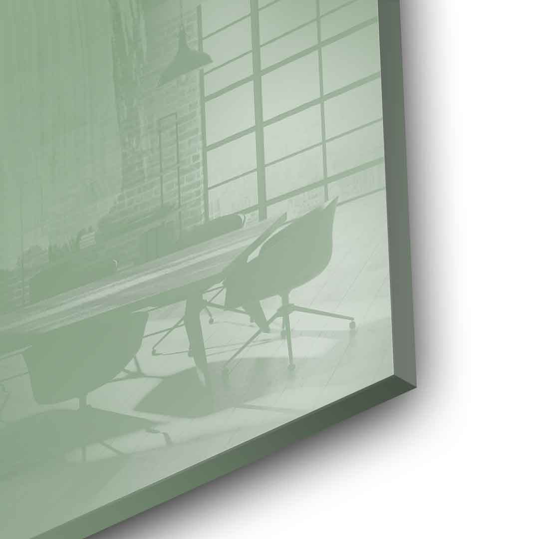 Green Flower Head - Acrylic glass