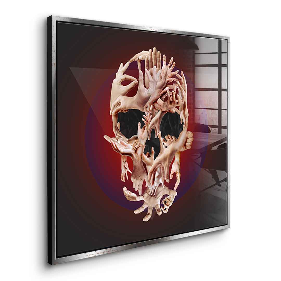 Hands Skull - Acrylic glass