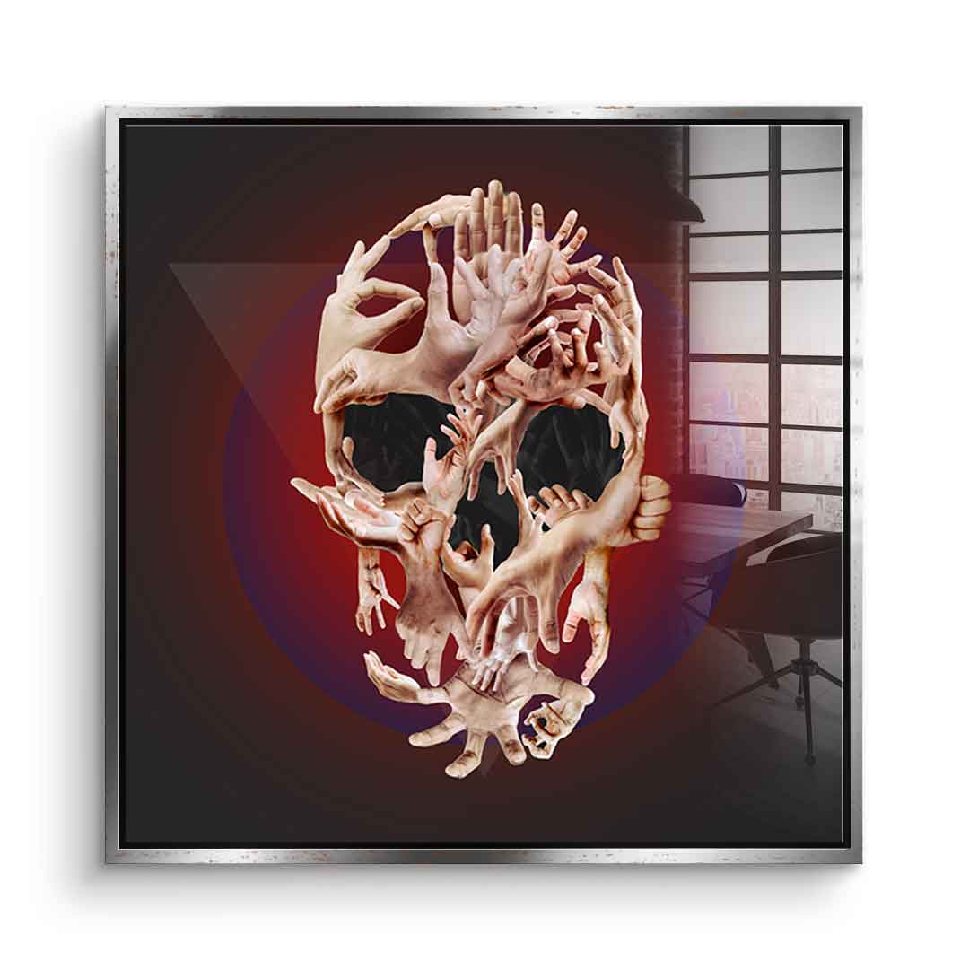 Hands Skull - Acrylic glass