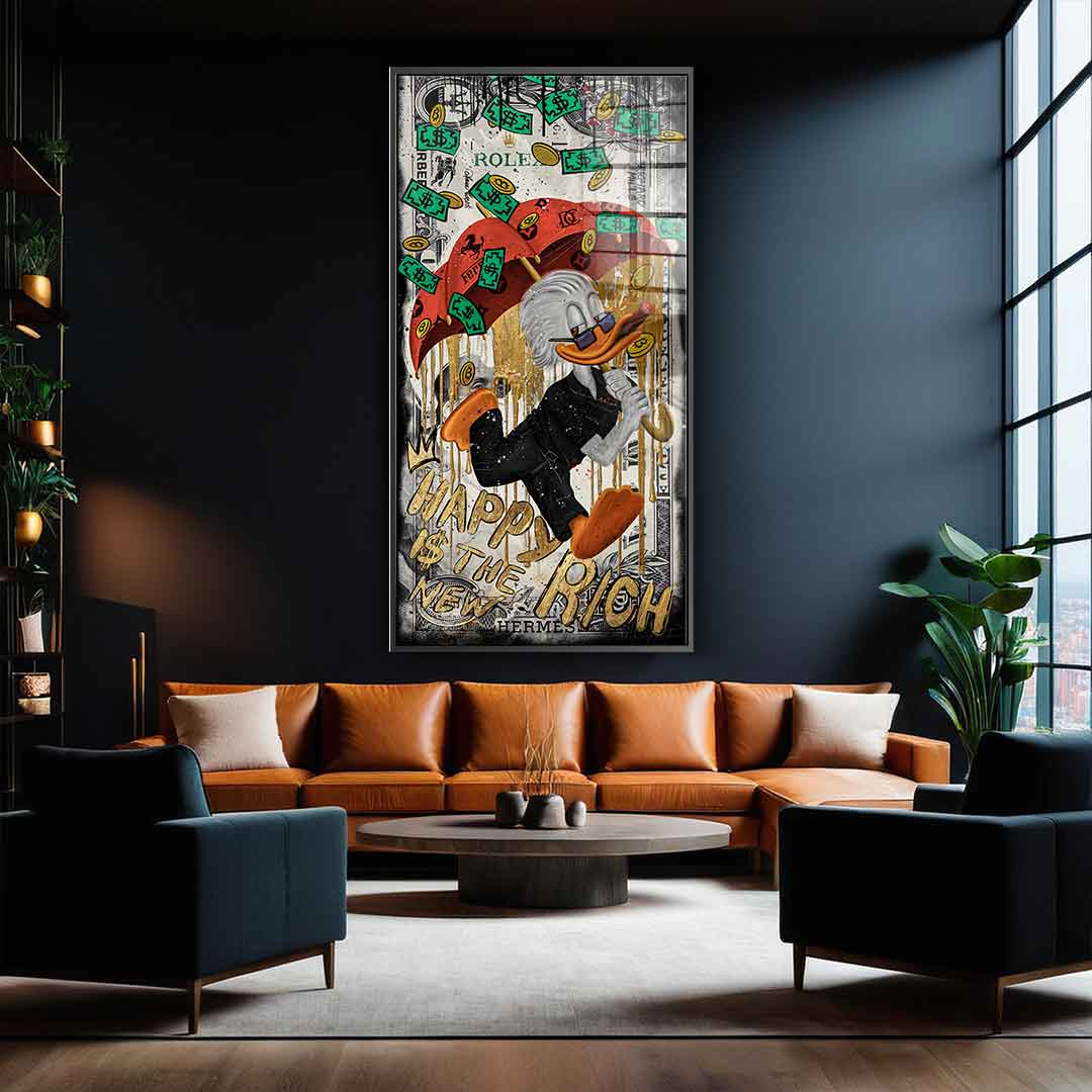 Happy is the new Rich - acrylic glass