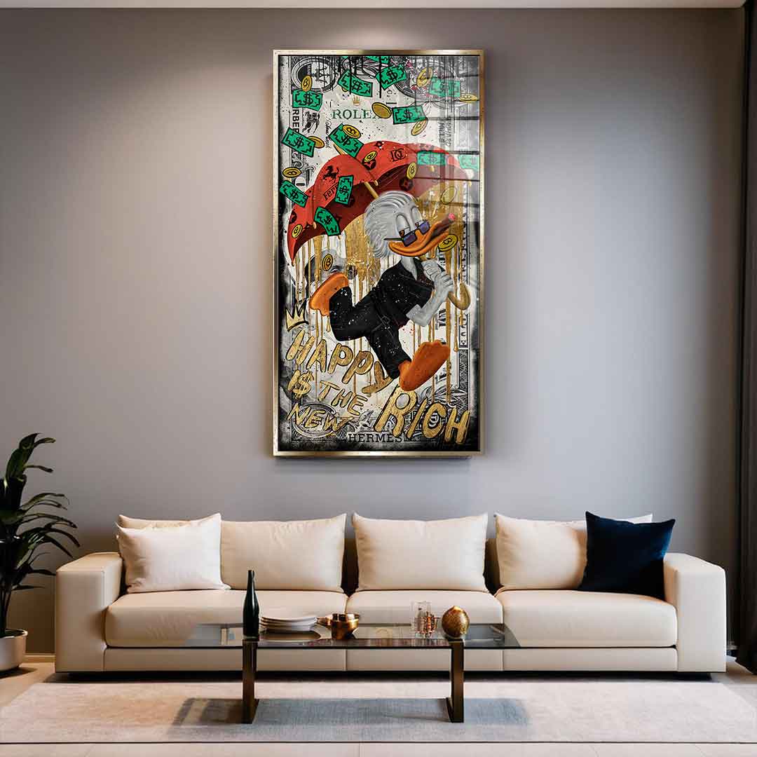 Happy is the new Rich - Acrylic glass