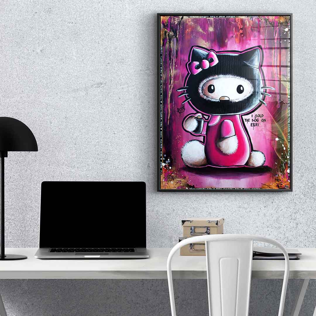 Hello Graffiti Kitty - Acrylglas