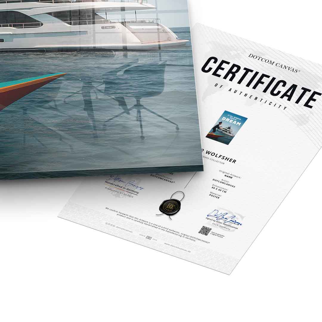 IT ALL STARTS WITH A DREAM - acrylic glass