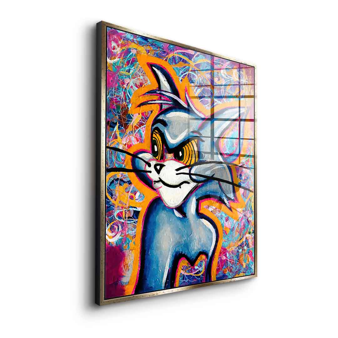 Angry Cat - acrylic