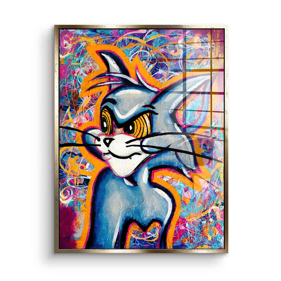 Angry Cat - acrylic