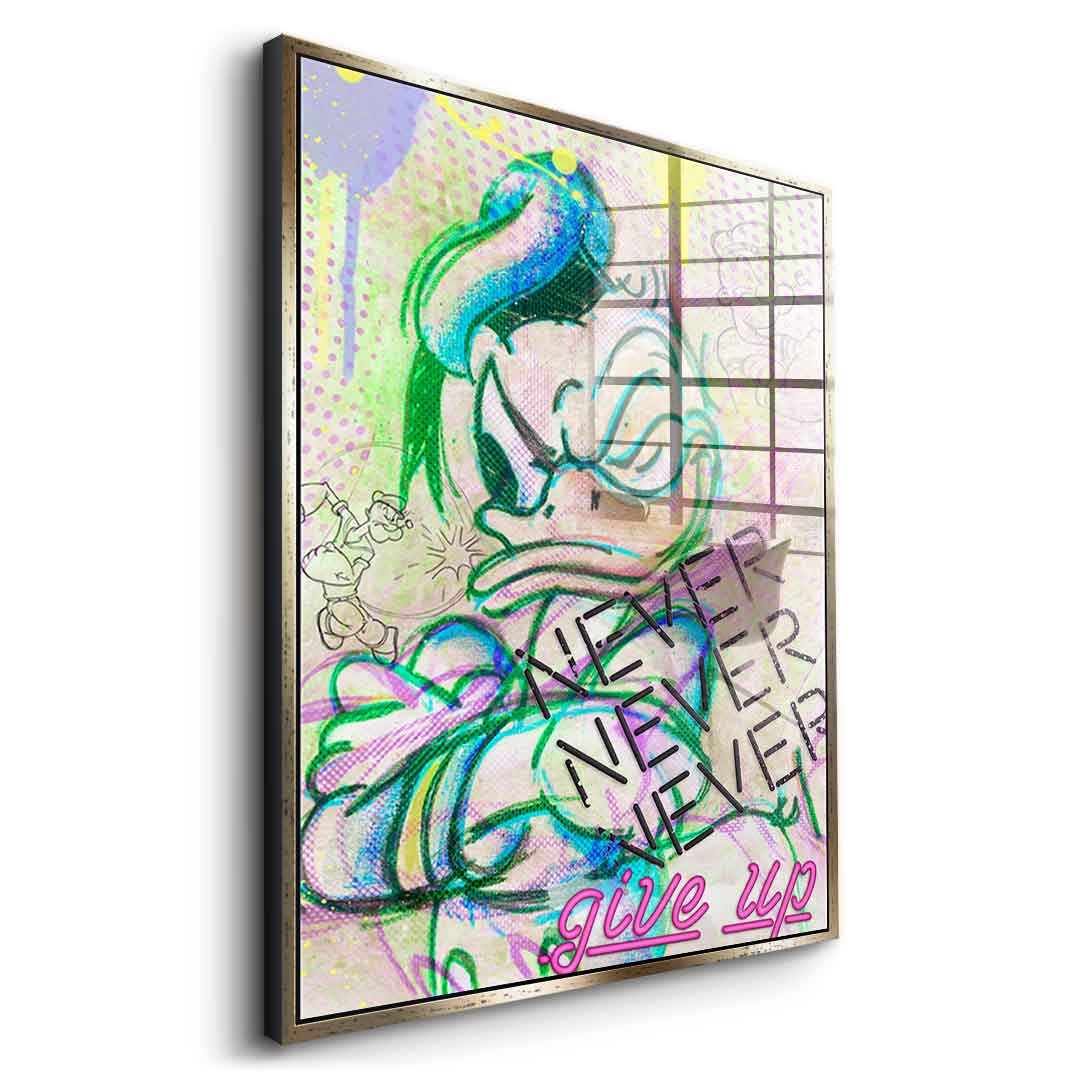 Never give up - Acrylic glass