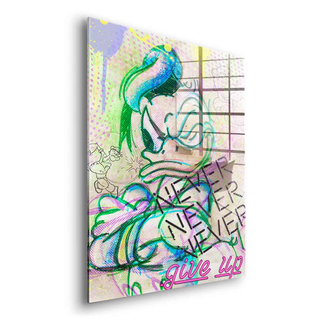 Never give up - Acrylic glass